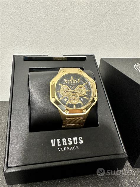 orologio versace laminato oro quadrante nero|Orologio Versace Dominus Oro .